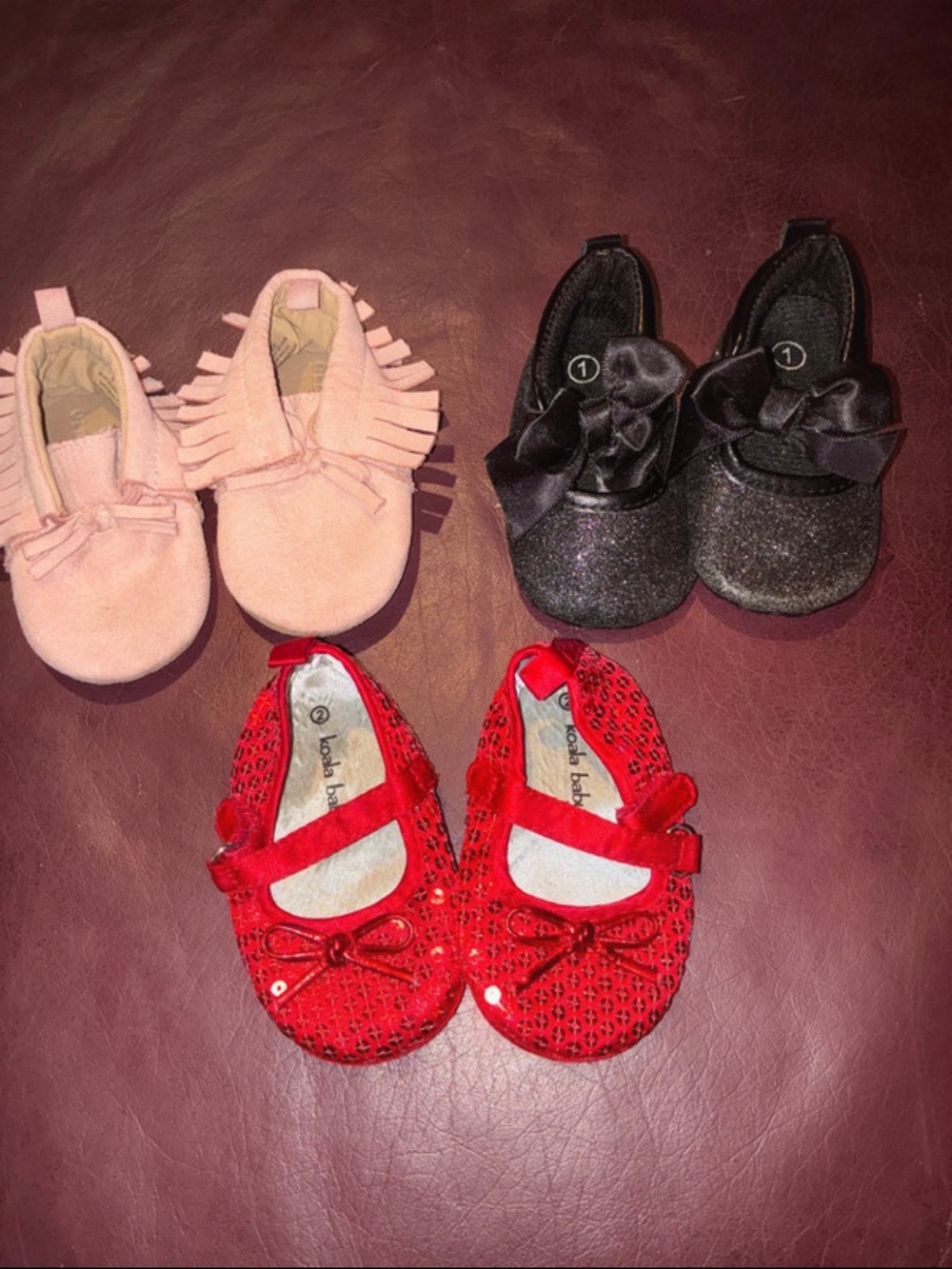 Toddler Red Sparkle Mary Jane Shoes with Bow